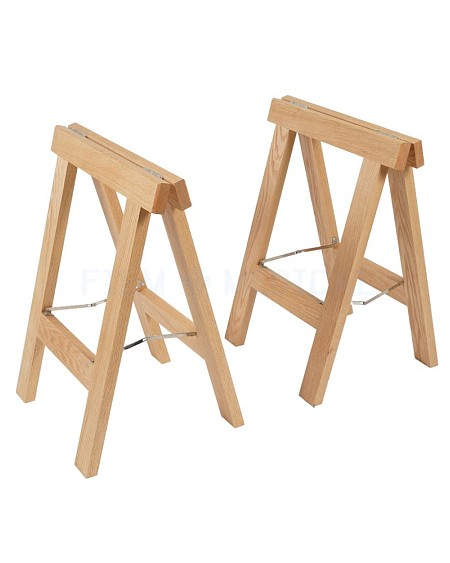 Coffin Wooden Trestles Pair